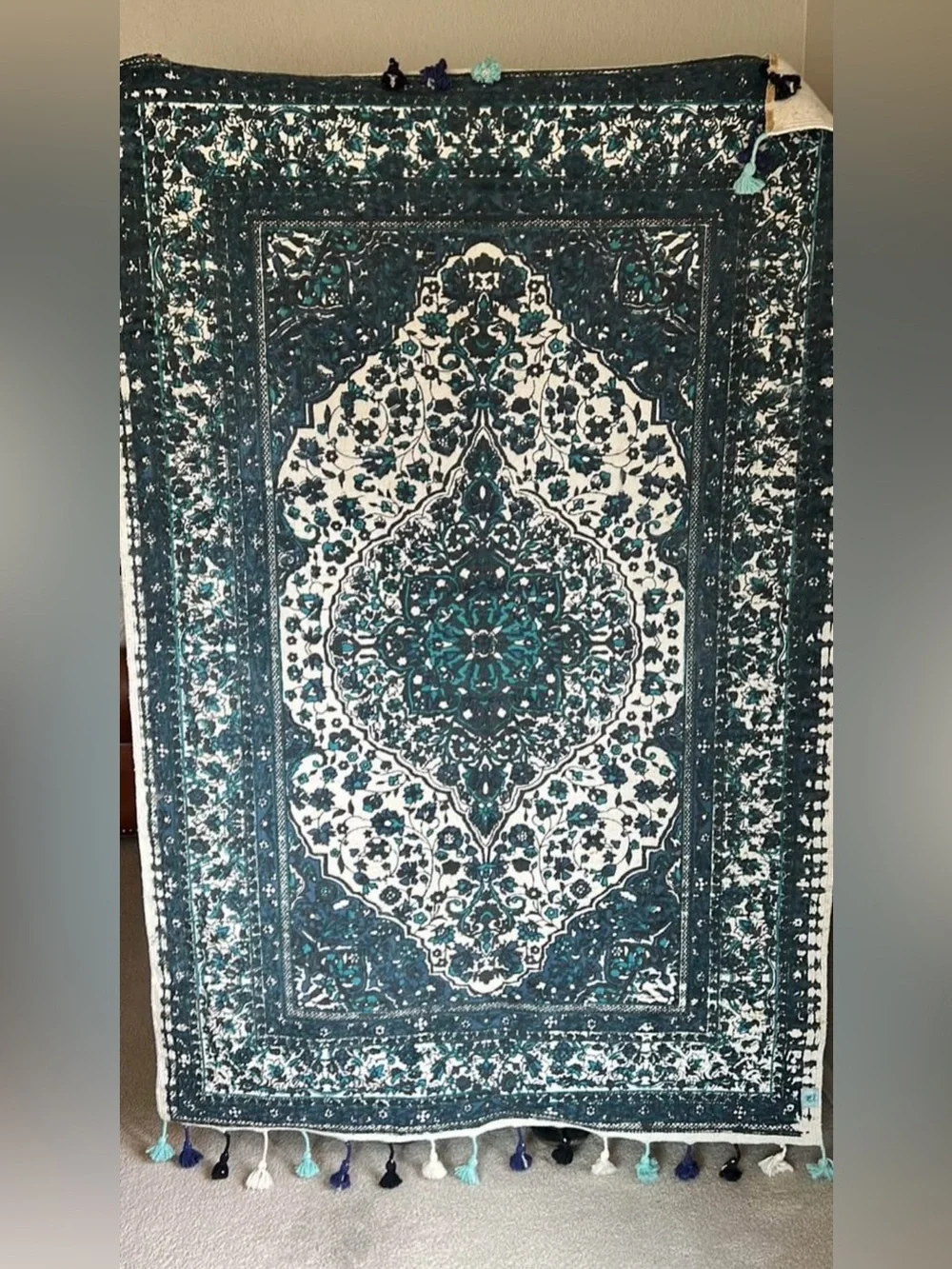 4x6 Tassled Carpet Table Topper Or General Decor